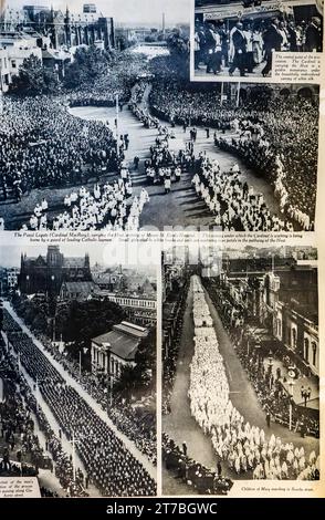 Images de la dernière journée du Congrès eucharistique 1934 à Melbourne, Australie. Banque D'Images