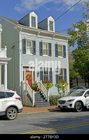 Maisons résidentielles dans la ville historique d'Annapolis MD Banque D'Images