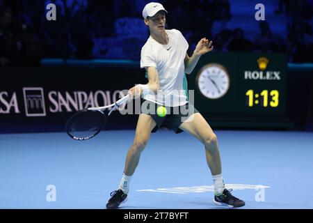 Turin, Italie. 14 novembre 2023. Turin - tennis, Nitto ATP finals, l'Italien Jannik Sinner, 14 novembre 2023. Photo Felice Calabro' usage éditorial uniquement crédit : Agence photo indépendante/Alamy Live News Banque D'Images