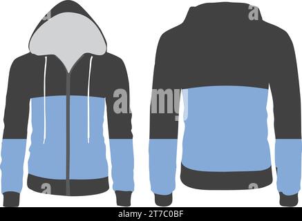 Modèles de sweat à capuche par sublimation Illustration de Vecteur