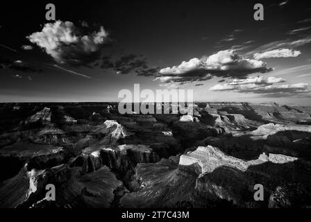 Coucher de soleil, ambiance du soir, Hopi point, Parc national du Grand Canyon, South Rim, Arizona, États-Unis Banque D'Images