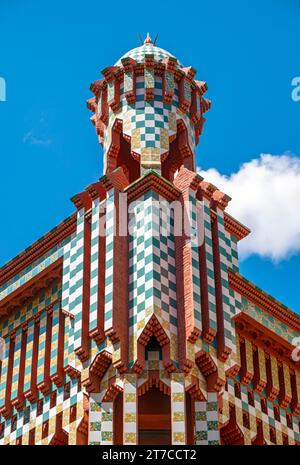 Casa Vicens Gaudi, Barcelone, Espagne Banque D'Images