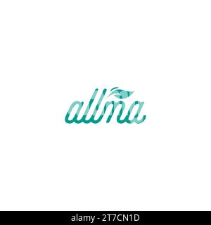 Logo Allma simple. Lettre Allma Illustration de Vecteur