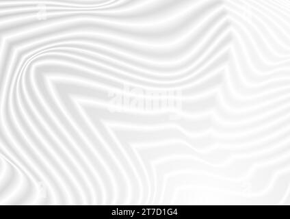 Ondes incurvées blanches grises réfractées fond élégant abstrait. Conception ondulée vectorielle Illustration de Vecteur