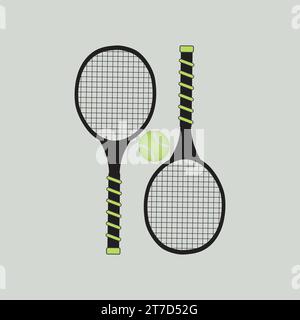 balle de tennis et raquette en format vectoriel Illustration de Vecteur