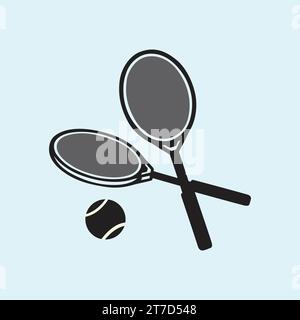 balle de tennis et raquette en format vectoriel Illustration de Vecteur