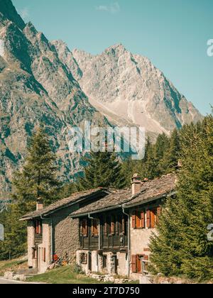 La vallée alpine de la Fouly dans le canton du Valais, Suisse Banque D'Images