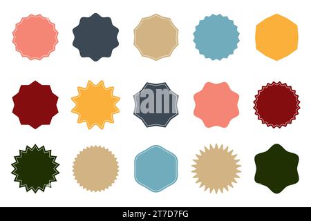 Ensemble de badges de vente. Ensemble de vecteurs Starburst, badges Sunburst Illustration de Vecteur