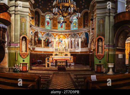 L'église de Pentecôte - église catholique située à Lodz. Piotrowska 2/2a (à côté de la place de la liberté). Lodz est la troisième plus grande ville de Pologne. Localisé Banque D'Images