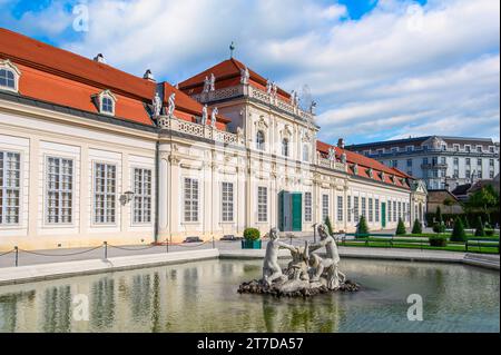 Abaisser le Palais du Belvédère à Vienne, Autriche Banque D'Images