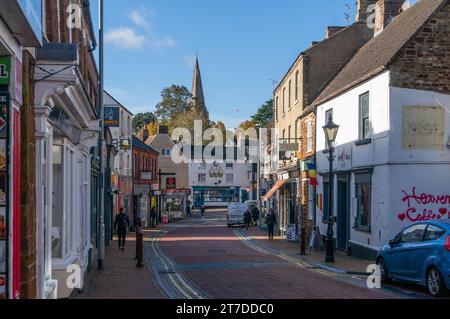 Scène de rue, centre-ville, Wellingborough, Northamptonshire, Royaume-Uni Banque D'Images