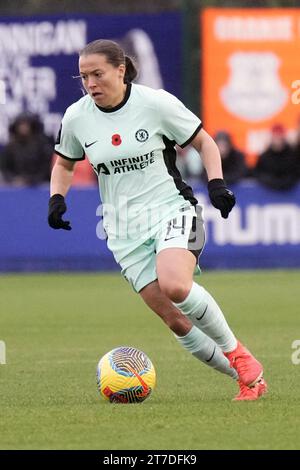 Everton FC - Chelsea FC Barclays Women's Super League WALTON HALL PARK STADIUM, ANGLETERRE - 12 NOVEMBRE : Fran Kirby de Chelsea lors du match de Barclays Women's Super League entre Everton FC et Chelsea FC au Walton Hall Park Stadium le 11 novembre 2023 à Birkenhead, Angleterre. (Photo Alan Edwards pour F2images) Banque D'Images