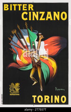 Bitter Cinzano. Torino de Leonetto Cappiello (1875-1942). Affiche publiée en 1912 en Italie. Banque D'Images