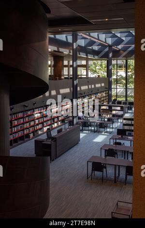 Salle de lecture, Bibliothèque nationale polonaise, Biblioteka Narodowa, Varsovie, Pologne Banque D'Images