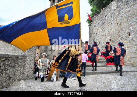 Don du Saint Thorn. Montone. Ombrie. Italie Banque D'Images