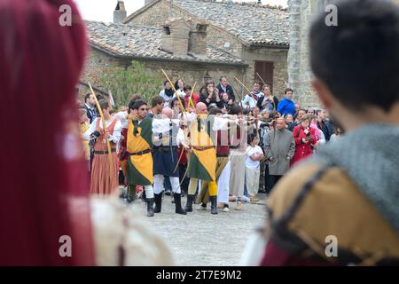 Don du Saint Thorn. Montone. Ombrie. Italie Banque D'Images