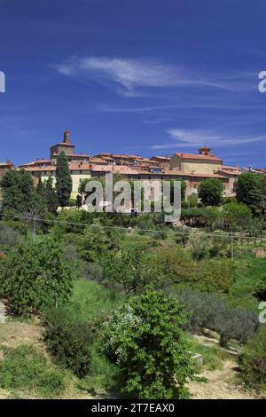 Europe. Italie. Ombrie. Province de Pérouse. Panicale. Vue sur le village Banque D'Images