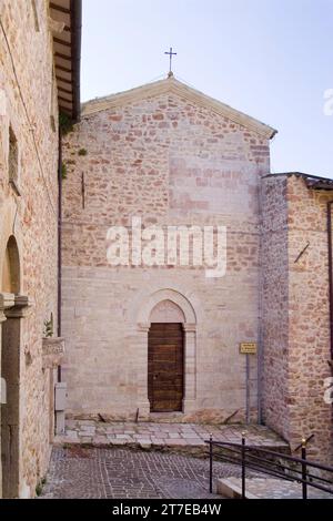 Église de San Giacomo. Cerreto Di Spoleto. Ombrie. Italie. Europe Banque D'Images