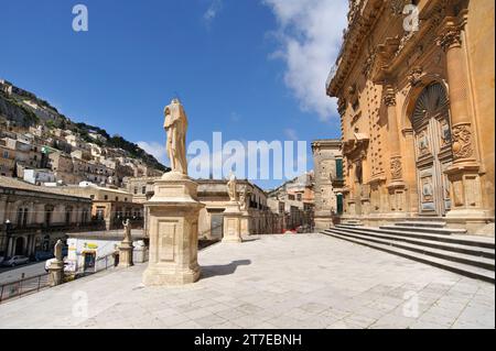 Modica. Église de San Pietro. Sicile. Italie Banque D'Images