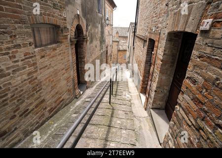 Vieille ville. Petritoli. Marche Banque D'Images