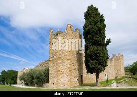 La Forteresse. Île de Polvese. Lac Trasimeno. Ombrie. Italie Banque D'Images