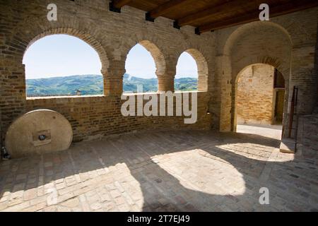 Vieille ville. Ponzano de Still. Marche. Italie Banque D'Images