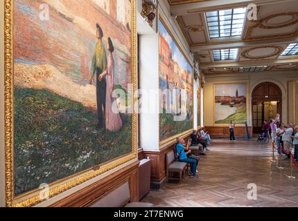 Henri Martin peintures (1860-1943) dans la salle Henri Martin au Capitole, Toulouse, Occitanie, France Banque D'Images