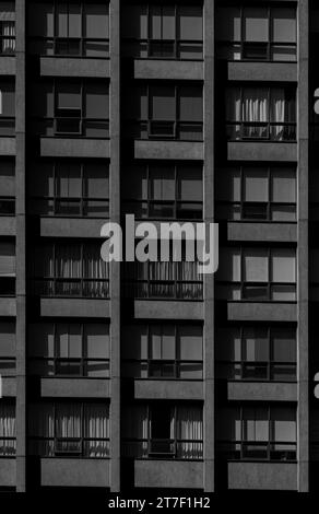 photographie d'appartement en noir et blanc Banque D'Images