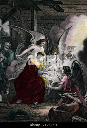 Illustration de la Nativité (Luc II.26) Banque D'Images