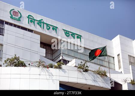 Siège de la Commission électorale du Bangladesh (ce) à Dhaka, Bangladesh, 15 novembre 2023. Banque D'Images