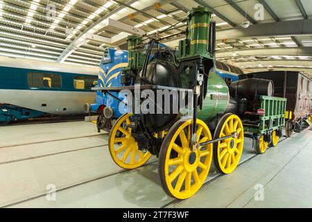 La locomotive à vapeur sans pareil construite par Timoth Hackworth exposée au locomotion, National Railway Museum, Shildon, Co.Durham, Angleterre, Royaume-Uni Banque D'Images