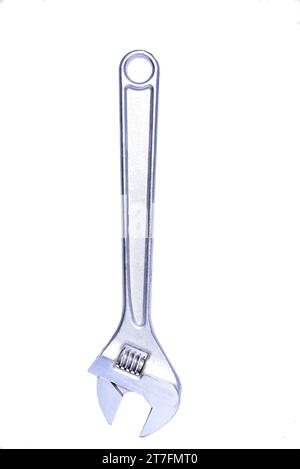 Pince de serrage clé dynamométrique en métal isolée sur fond blanc Banque D'Images