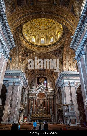 Chiesa del Gesù Nuovo, Trinità Maggiore, Naples, Italie Banque D'Images