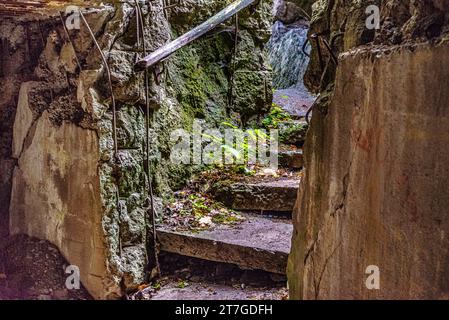 Wolf's Lair est une ville de bunkers entourée de forêts, de lacs et de marécages. C'est le plus grand et le plus reconnaissable commandement sur le terrain d'Adolf Hitler. Banque D'Images