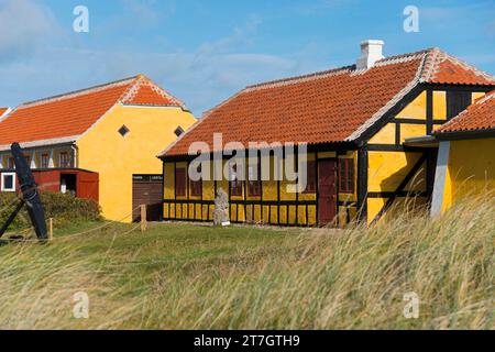 Maison à colombages, musée côtier, musée en plein air, Skagen, Jutland du Nord, Jutland, Danemark Banque D'Images