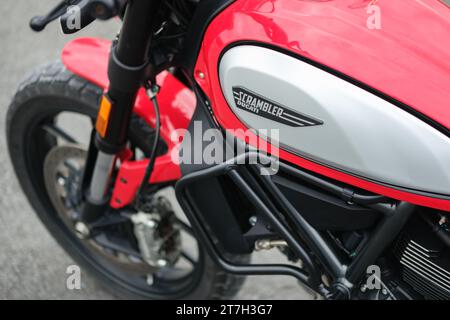 HCMC, VN - Ducati Scrambler pour usage éditorial Banque D'Images