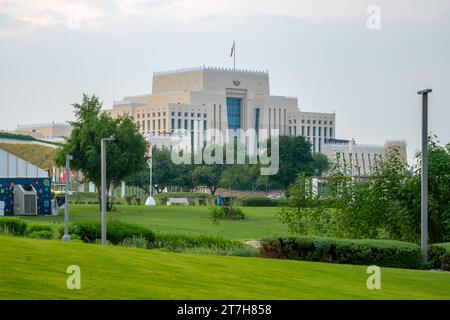 Un point de vue du Ministère de l'intérieur à Doha, au Qatar Banque D'Images