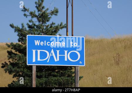 UNIONTOWN/WASHINGTON / 02 septembre 2019 / Bienvenue dans l'état de l'idaho etats-unis d'Amérique . (Photo. Francis Dean/Deanimages) Banque D'Images