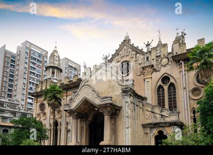 Gude Temple paysages architecturaux sur la ville de Wuhan, province du Hubei en Chine Banque D'Images