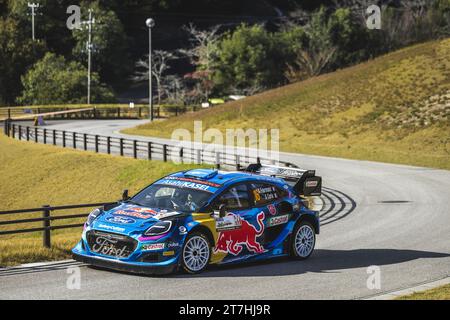 16 Adrien FOURMAUX (FRA), Alexandre CORIA (FRA), M-SPORT FORD WORLD RALLY TEAM, FORD Puma Rally1 Hybrid, WRC, action lors du Rallye Japan 2023, 13e manche du Championnat du monde des voitures de rallye WRC 2023, du 16 au 19 novembre 2023 à Toyota, préfecture d'Aichi, région de Chubu, Japon Banque D'Images