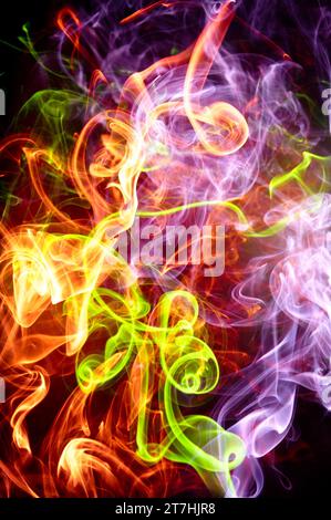 fond coloré fumé abstrait Banque D'Images