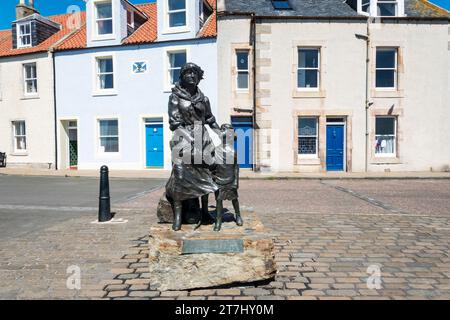 Le mémorial des pêcheurs à Pittenweem, dans le Neuk est de Fife, en Écosse. Banque D'Images