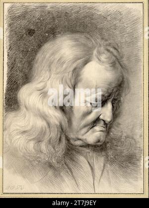 Jean Jacques de Boissieu Chef d'un vieil homme. Bleigriffel 1760-1810 , 1760/1810 Banque D'Images