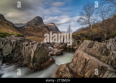 S Bends, Glencoe, Écosse Banque D'Images