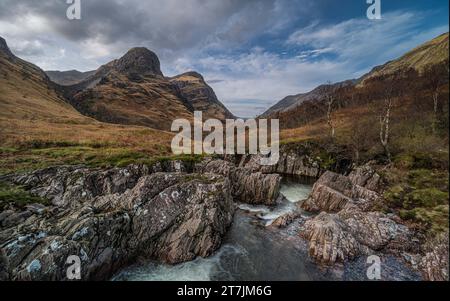 S Bends, Glencoe, Écosse Banque D'Images