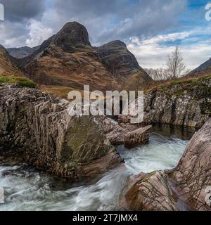 S Bends, Glencoe, Écosse Banque D'Images