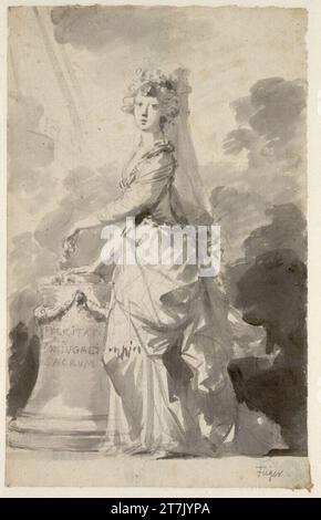 Heinrich Friedrich Füger Portrait d'une dame. Pinceau gris vers 1788 Banque D'Images