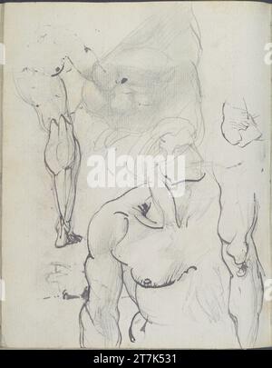 George Minne différents croquis. Stylo, crayon 1888, 1888 Banque D'Images