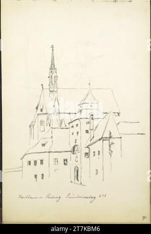 Theodor von Hörmann Karthaus dans Jeux, Maundy jeudi 1878. Crayon 1878 (Carnet de croquis : 1877-1878) Banque D'Images