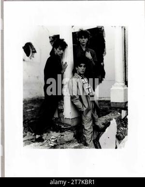 New Romantic Rock Band Askari, Johannesburg, Afrique du Sud, 1986. De la collection - musiciens sud-africains des années 1980 - Archives photographiques Don Minnaar Banque D'Images